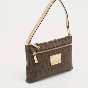 Michael Kors Signature Brown and Tan Shoulder Bag